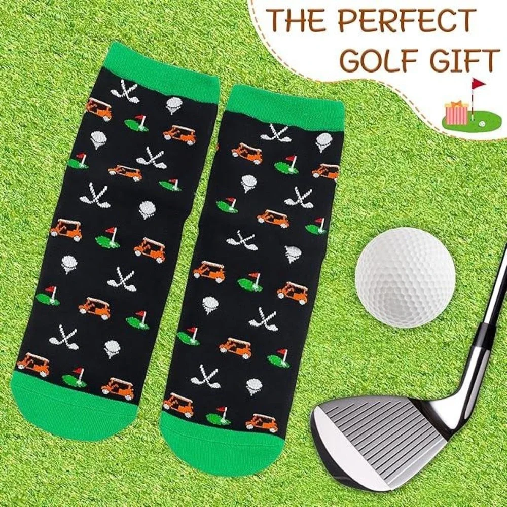 Funny Golf Socks Men's US 10-13 Comfortable Fit Stocking Stuffers for Adults